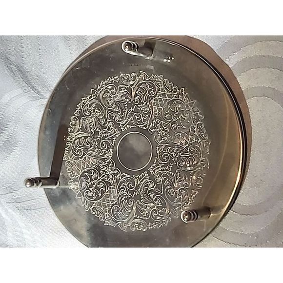 Vintage Beautiful Silver Plated Set-Of-Six Drinking Glass Coasters With Stand - Picture 6 of 7